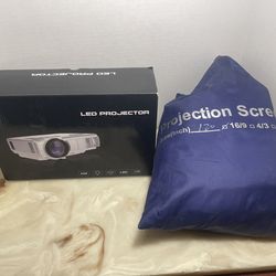 Projector Dinly 130" LCD.and Screen.