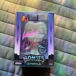 Homies Big Headz Jokawild Glow in Dark, signed by David Gonzales (homie King) + Anthony Gonzales. Comic Con exclusive