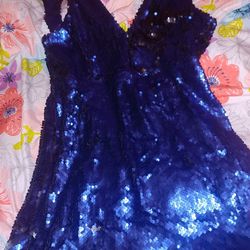 Blue Shimmer Dress