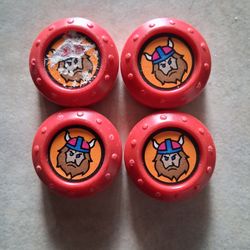 Four Vintage Crossbow And Catapults Red Viking Carom