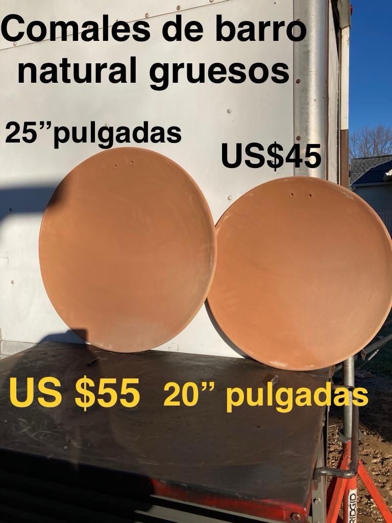 Cómales De Barro Natural Extra Grandes, Medianos Y Chicos