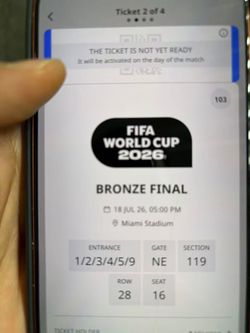 FIFA World Cup Bronze Final, match 103 in Miami