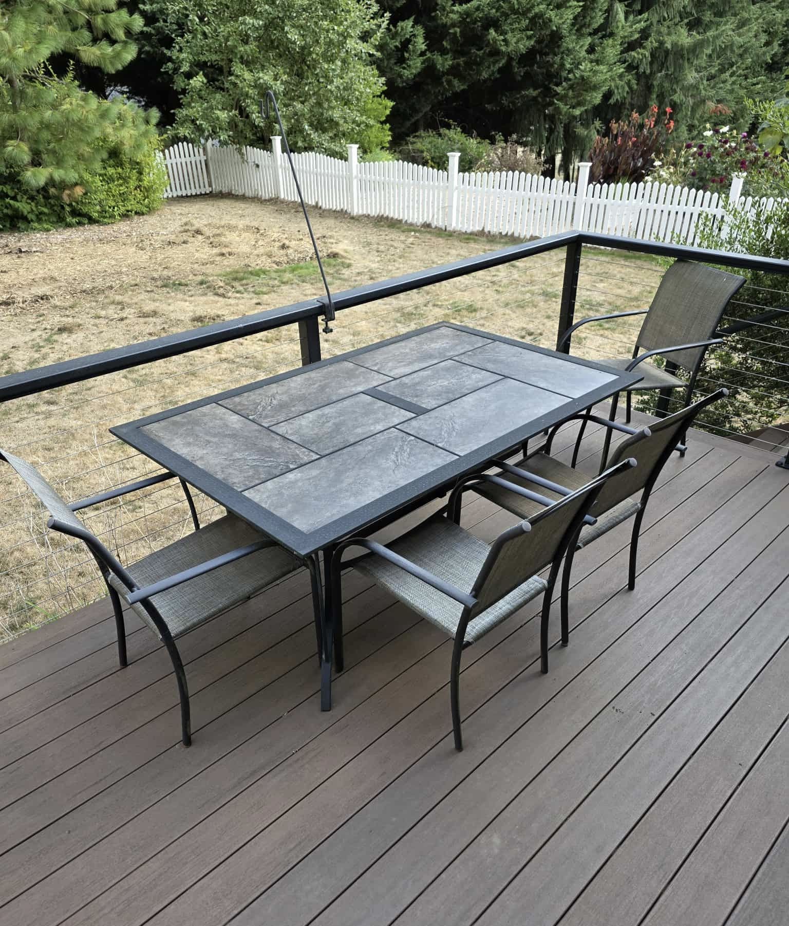 Metal and Tile Patio Dining Set - 7 piece
