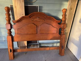 Vintage Bed Frame Solid Wood