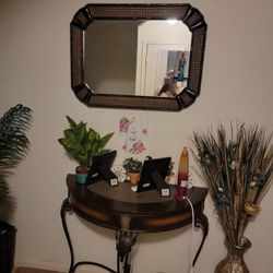 Hall Way Table And  Mirror 