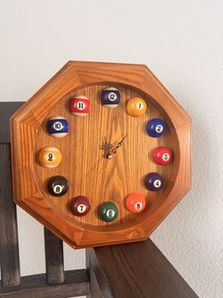 Octagonal Billiard Ball Wall Clock