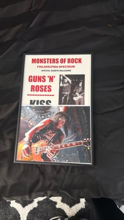 Autographed photo of Slash Guns N Roses