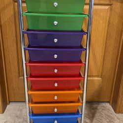 10 Drawer Storage Unit On Wheels