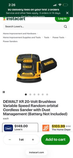 Dewalt orbital sander new