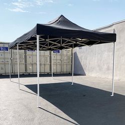 $185 (New in box) Heavy-duty 10x20 ft outdoor ez pop up canopy party tent instant shades w/ carry bag (black, red)