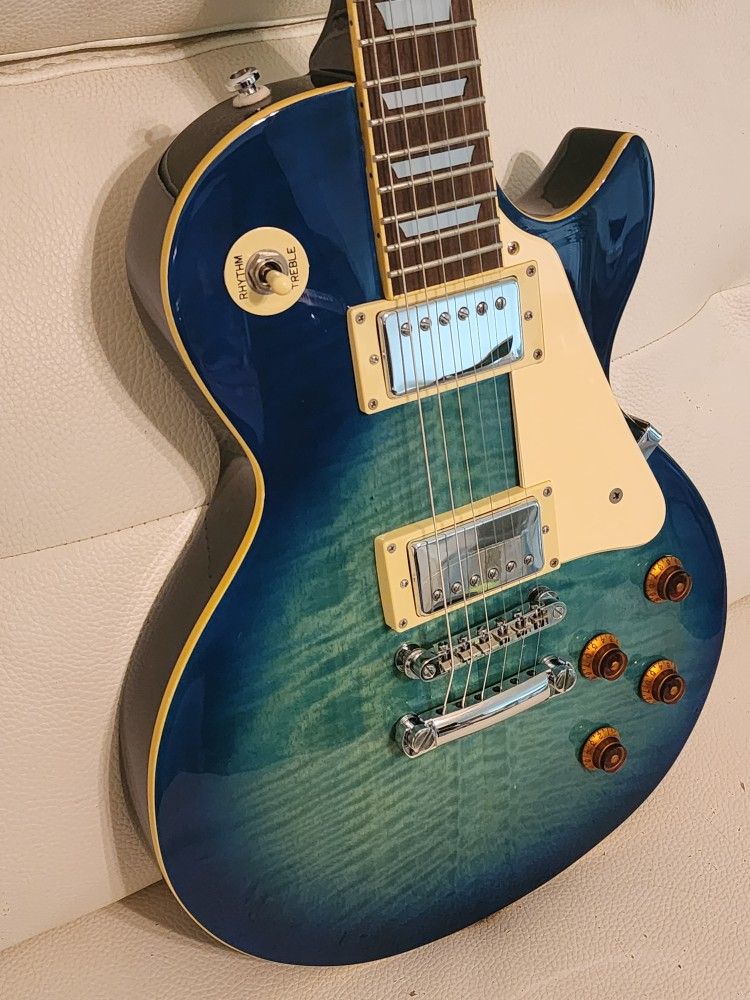 Limited Edition Epiphone Les Paul Aqua Burst Electric Guitar