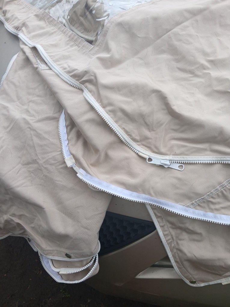 Canvas With Clear Vinyl For Boat