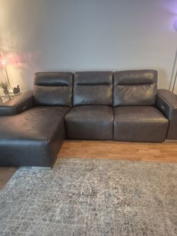 Leather Reclining Sofa Less Than Year Old $2000