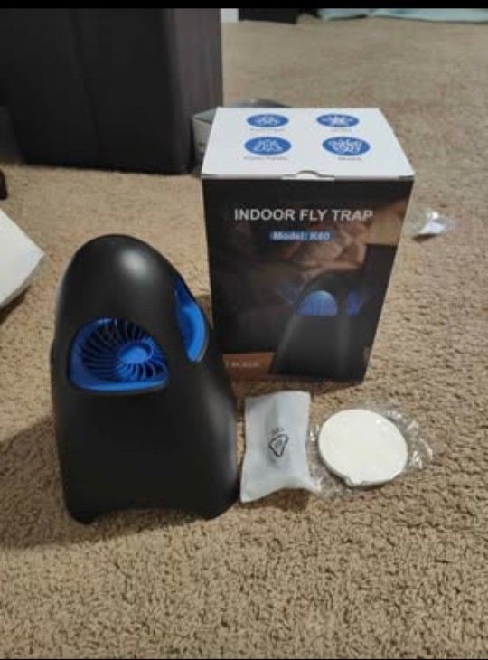 Fly Traps for Indoors, Bug Zapper Indoor, Home Gnat Traps House, 5 Sticky Glue Boards, Effective gnat Traps for House Indoor (Black)