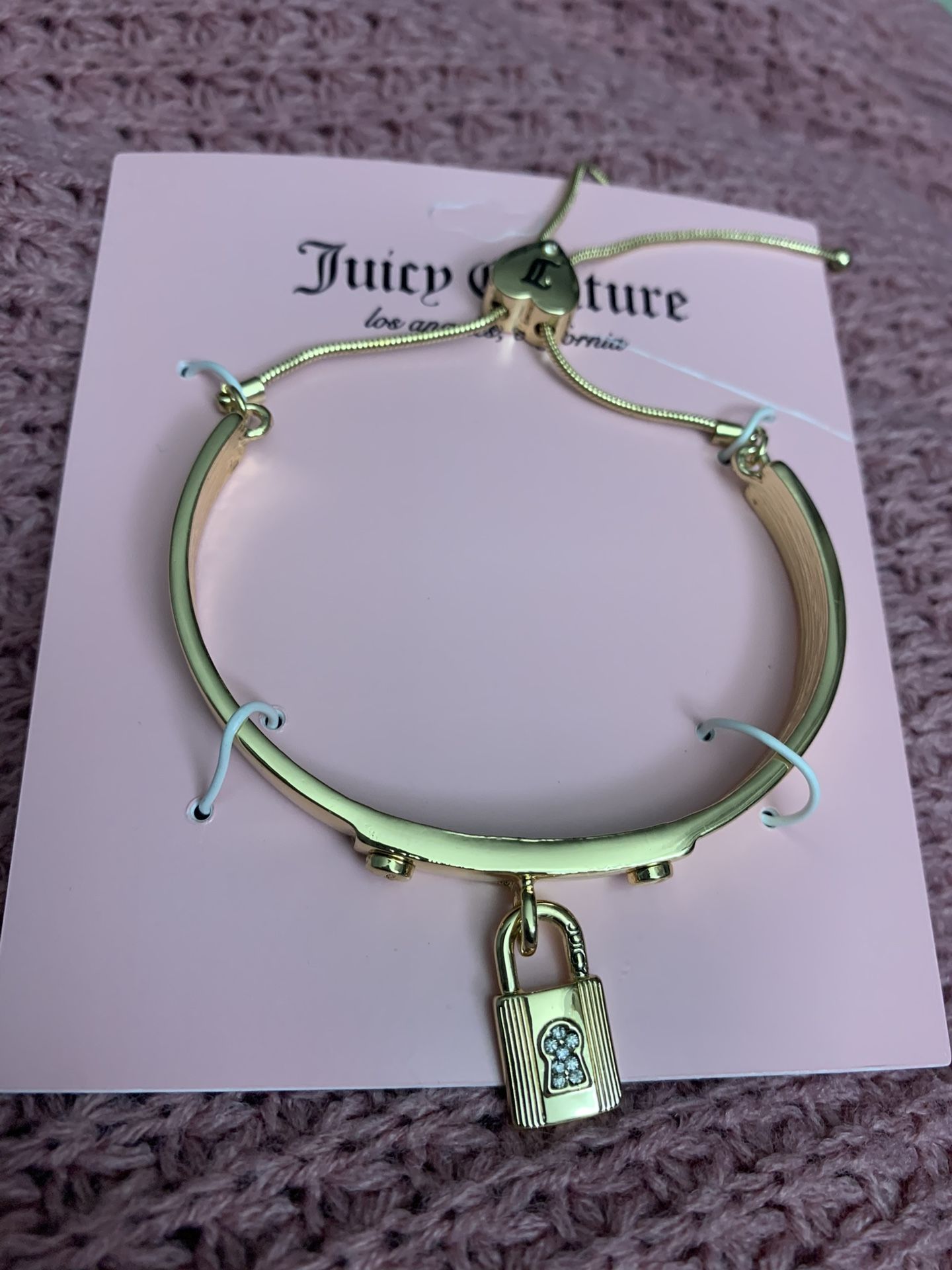 Juicy Couture Lock Charm Bracelet 