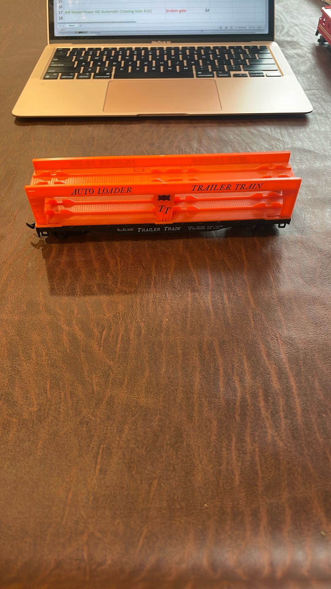 Mantua Auto Loader Trailer Train Car Frisco SL-SF #2530 HO Scale