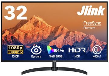 J Link Computer Monitor FHD , 1920x1080P 60Hz 104% sRGB Display w/HDMI VGA 3.5mm Audio, HDR, VA Screen w/Freesync, Tilt,VESA Mount B32FP1K NEW