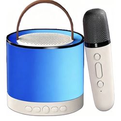 Mini Karaoke Machine, Portable Bluetooth Karaoke Speaker with Wireless Microphones, Karaoke Microphone Birthday Gifts Family Home Party Karaoke Player