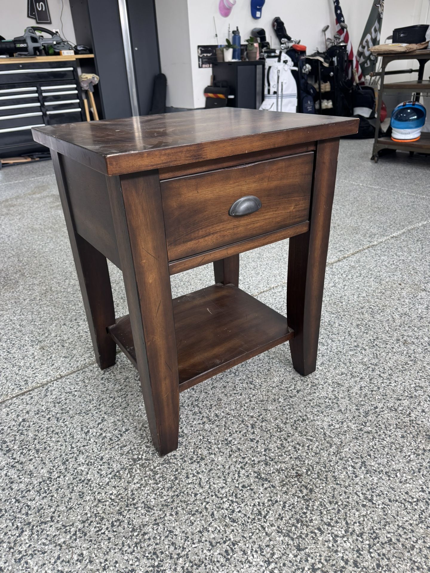 Wood Bedside Table
