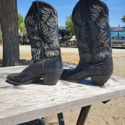 Justin Snake Skin Cowboy Boots USA Made