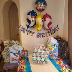 Free BABY SHARK BIRTHDAY THEME STUFF!!