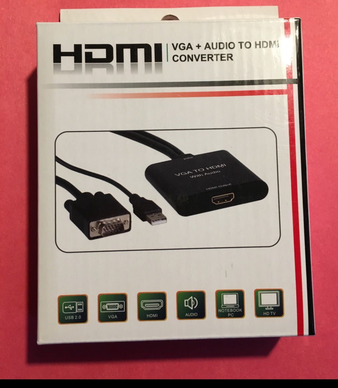 Brand New VGA to audio to HDMI Converter cable