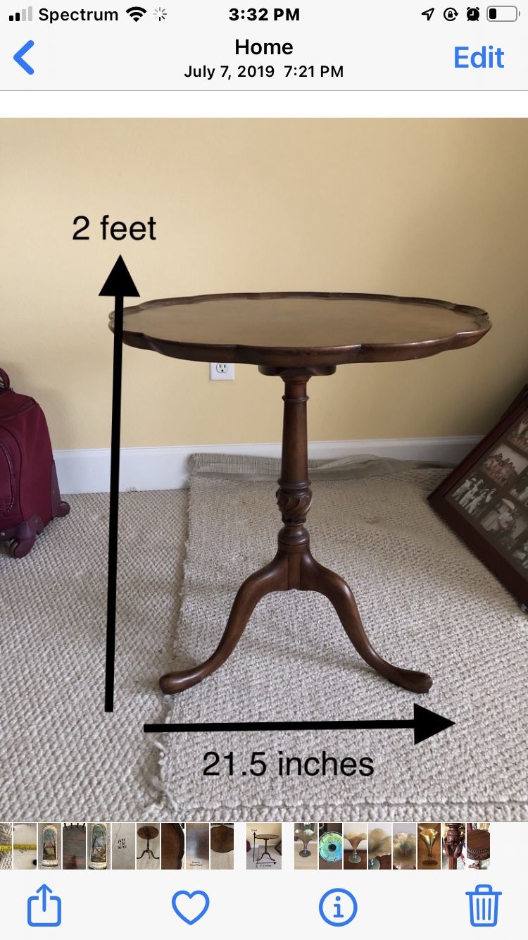 pie table 1930s antique replica