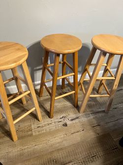 Wooden Stools - 3