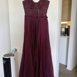 Maroon Prom Dress, Size 12