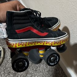 Vans High top Custom Skates Kids Size 3y