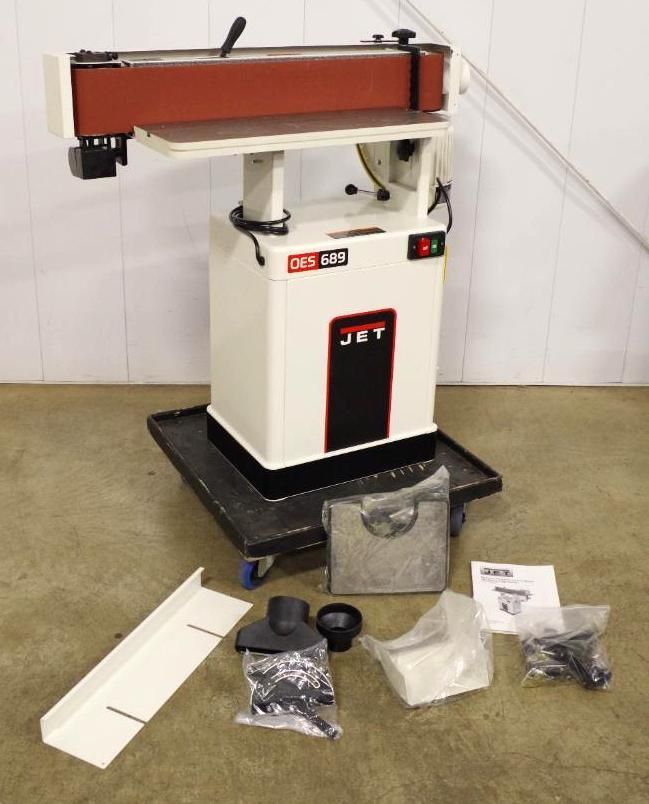 JET 6" x 89" Oscillating Belt Edge Sander w/ Cabinet Stand, 1-1/2HP, 1PH, 110V, M/N OES-80CS