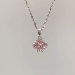 Pink four-leaf clover