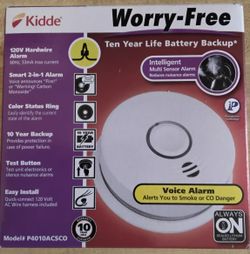 Kidde P4010ACSCO AC Hardwired Combination 1 Carbon Monoxide & Photoelectric