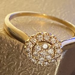 14k Gold Ring Real Diamonds