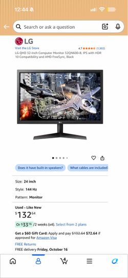 LG 24 Inch 144 hz