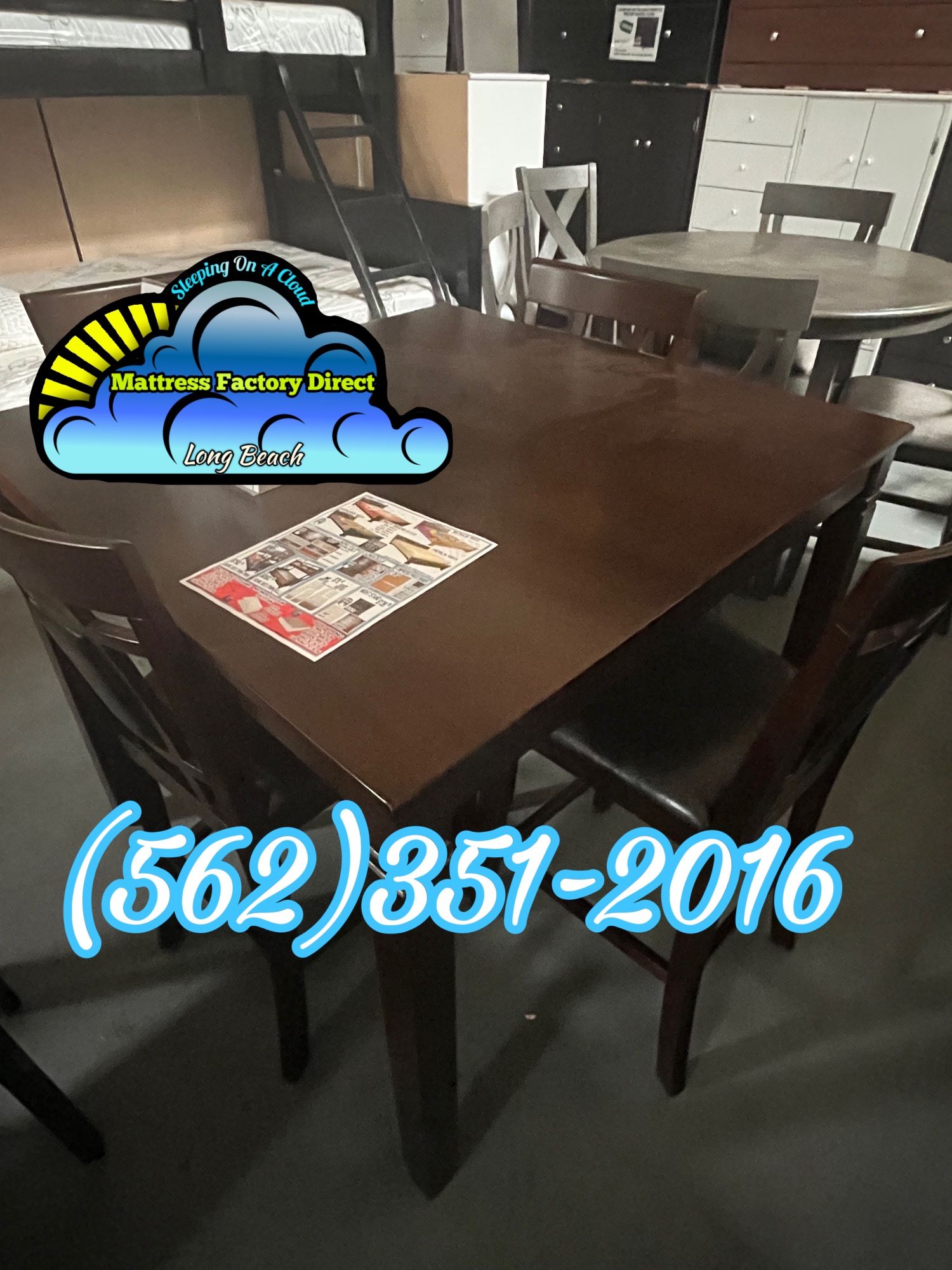 Four Chair Table Brown Dining Comedor Nuevo Cafe
