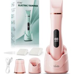 Hair Removal Epilators Bikini Trimmer for Women, Painless Waterproof Electric Foil Shaver Razors for Facial Leg Body Armpit,Cordless Ceramic Blade wit