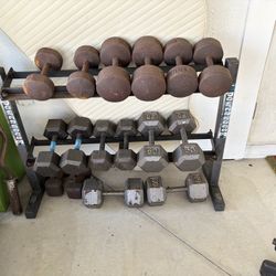 Dumbbells And Rack