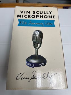 2014 Vin Scully Microphone 65th Anniversary Edition Dodgers SGA NIB!!