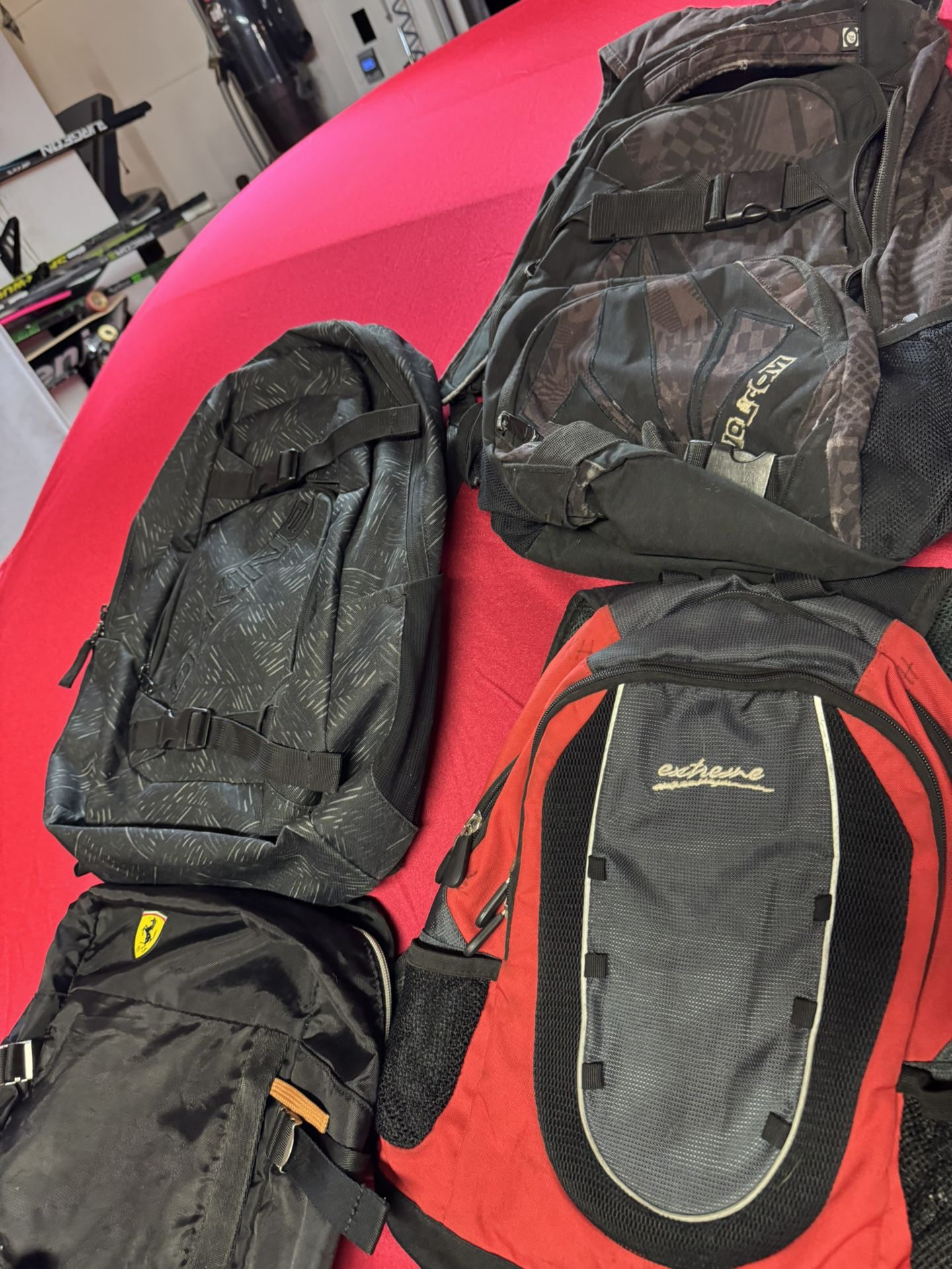 Backpacks 5 Each Puma Volcom Swiss