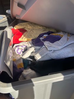 Storage full of vintage clothing