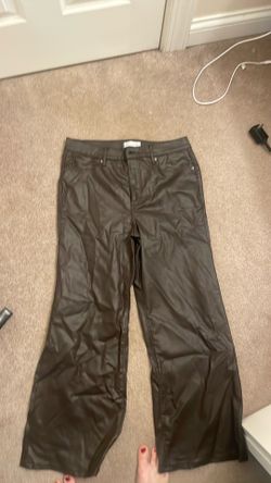 Women’s Pleather Pants - Brown
