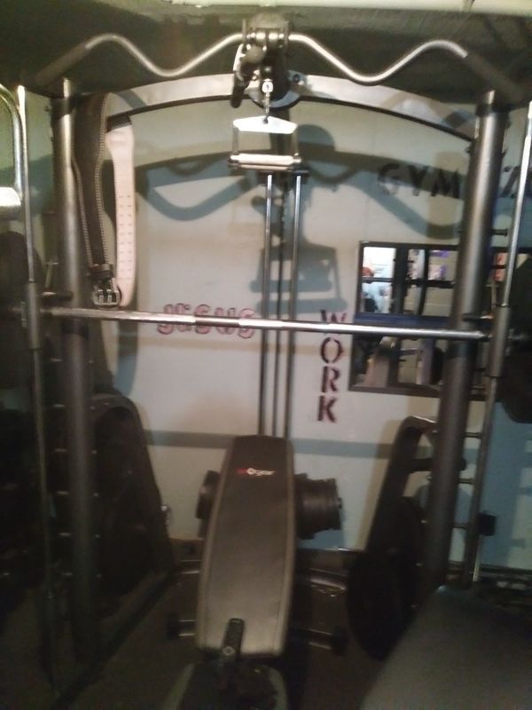Sports Authority Smith Machine With Adjustable Bench For Sale In