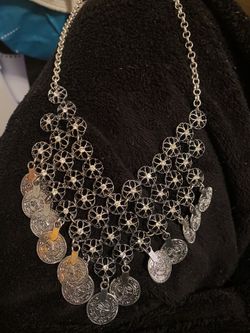 Silver bangle Necklace