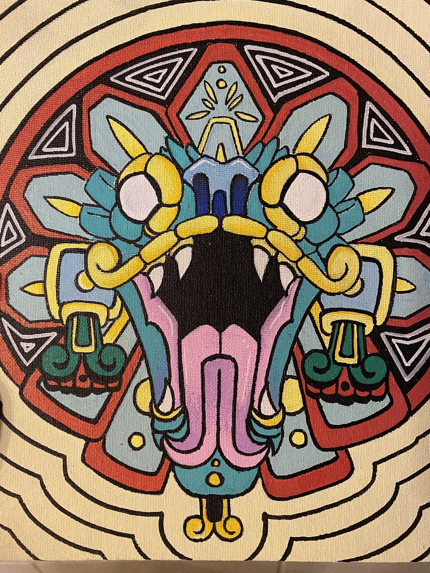 Aztec Serpent Painting