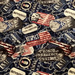 Fa-41 Navy Cotton Fabric W/Air Force Icons