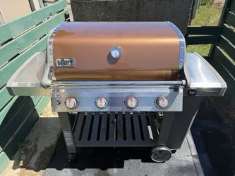 Copper Weber Genesis II GS4, 4 Burner gas grill