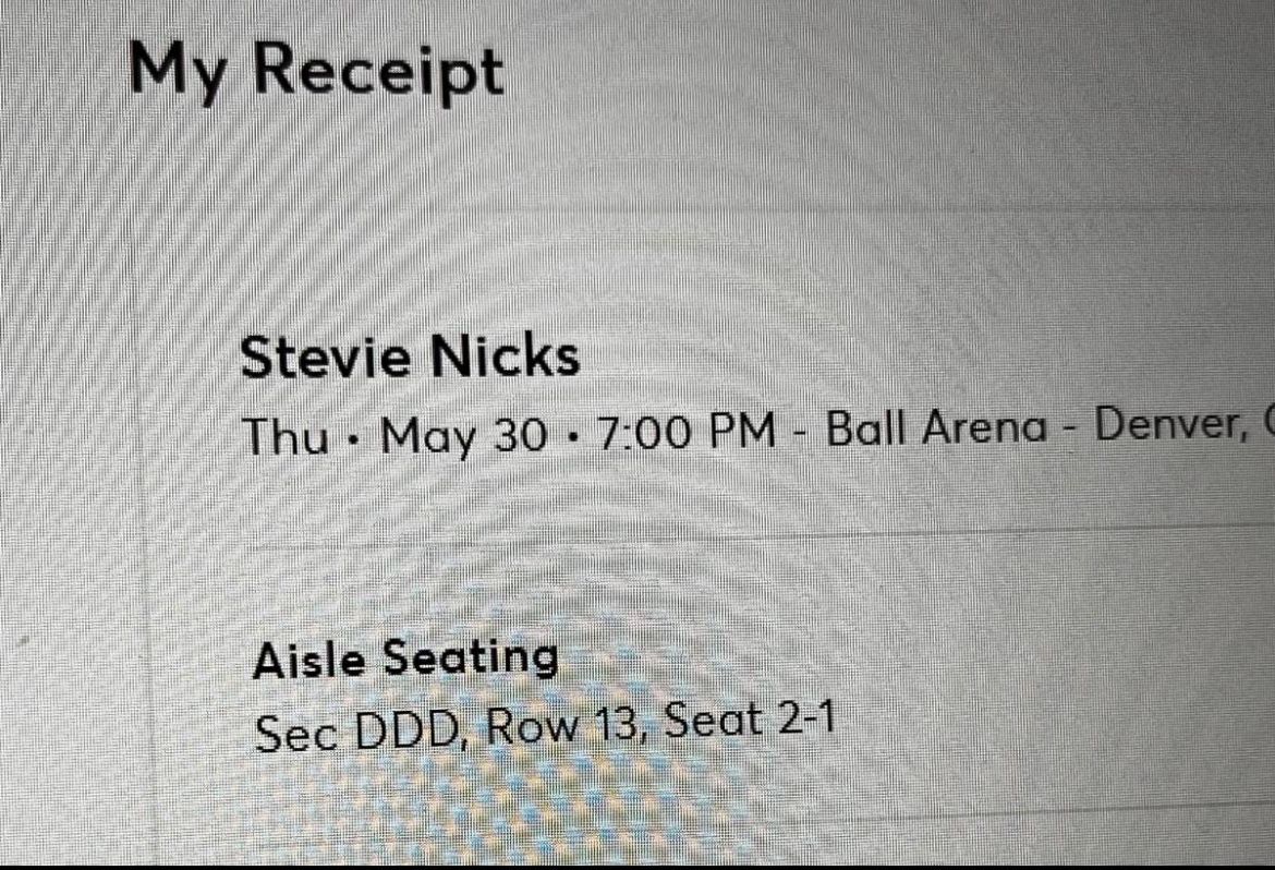 Stevie Nicks Concert Tickets 