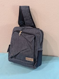 CRG Prestige One Strap Denim Travel/School Messenger Bag Blue Sling Bag Crossbody Backpack