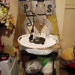 vintage glass wine fount 